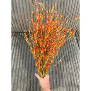 4 Florals Floral Bundle Set Stems Flowers Spray Orange Faux